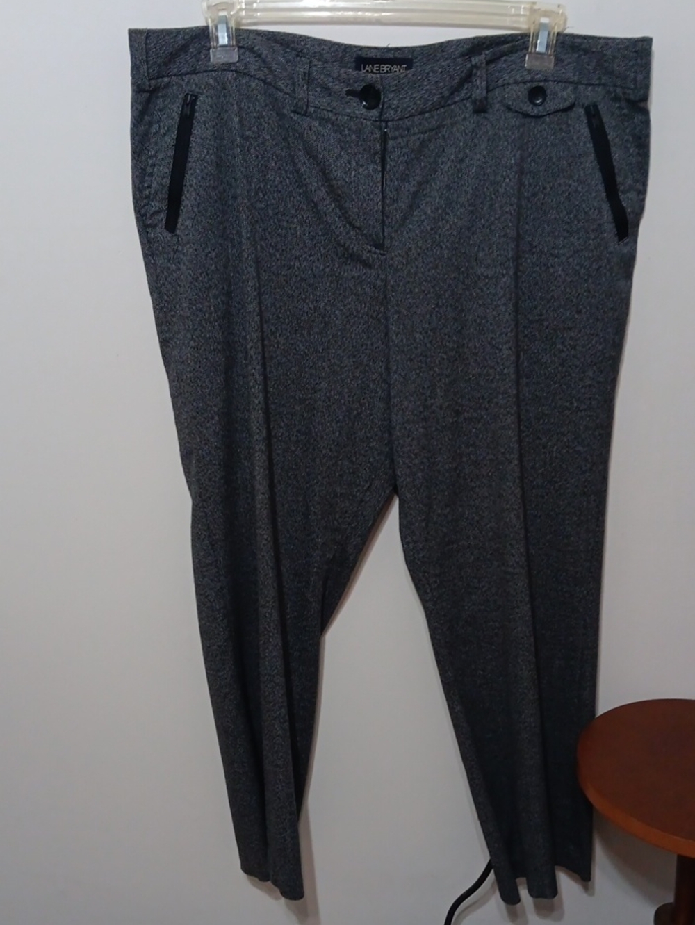 Lane Bryant Black-Gray Ponte Trousers
